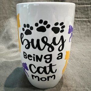 Busy Being A Cat Mom Mug